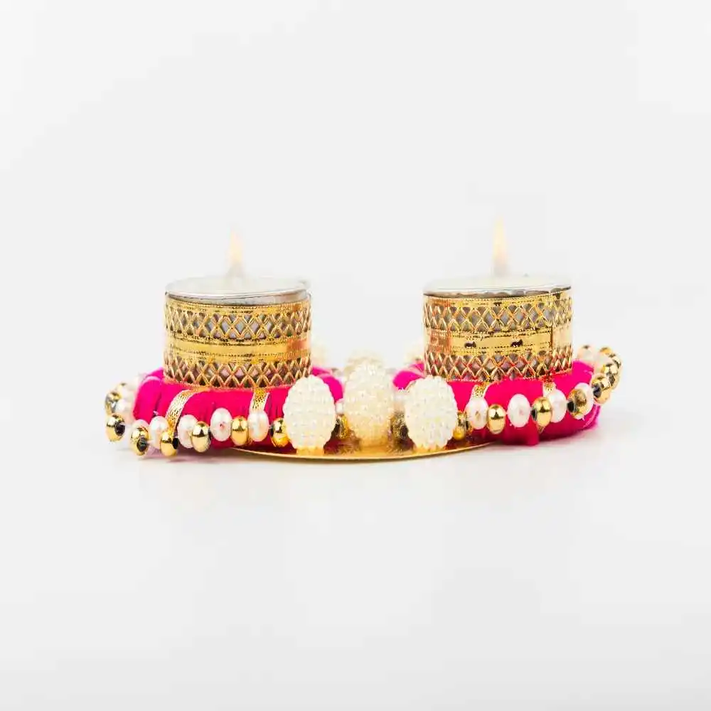 Stylish Double Ring Candle Stand for Event Decor